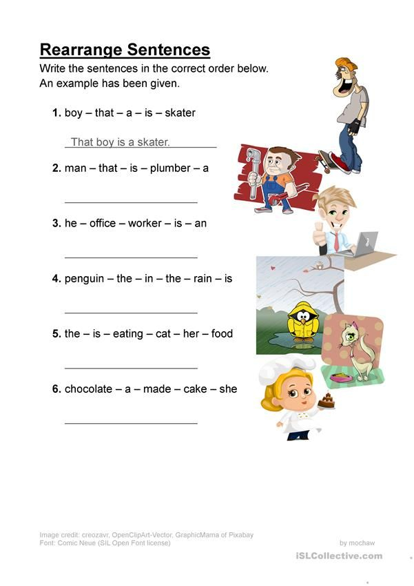 20 Rearrange Sentences Worksheets Kindergarten