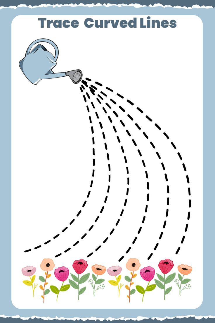 20 Worksheets For Kindergarten Line Trace