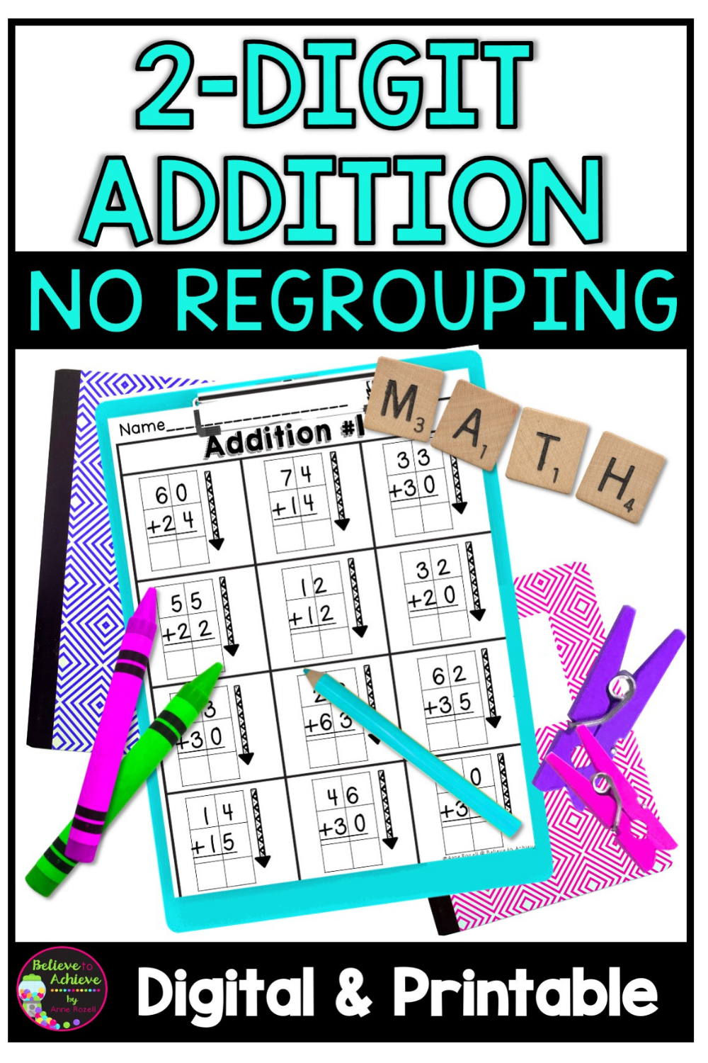 30 Addition No Regrouping Worksheets