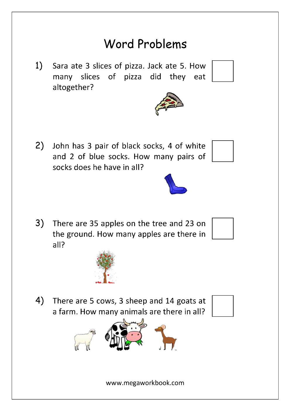 30 Addition Problem Worksheets Kindergarten