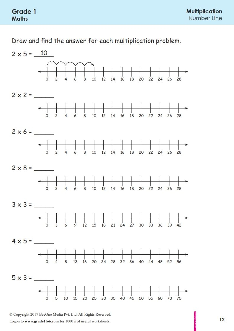 30 Addition Worksheets With Number Line