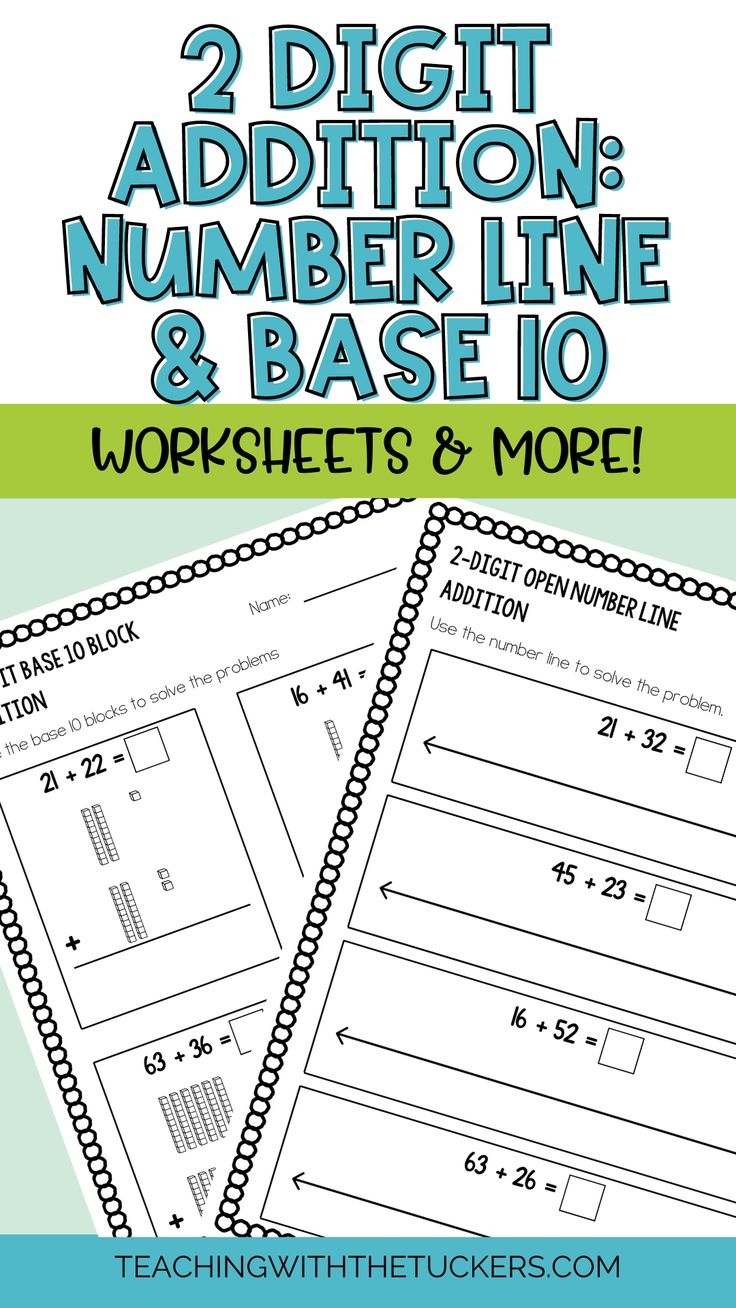 30 Addition Worksheets With Number Line