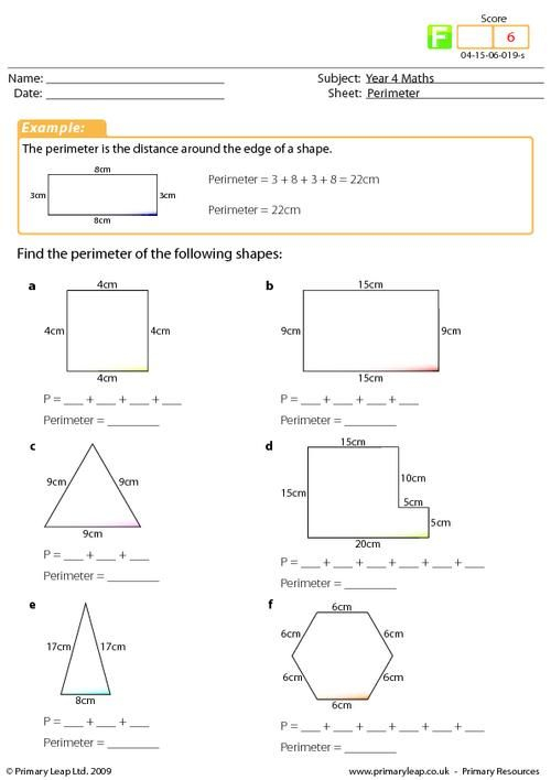 30 Area Perimeter Worksheets Class 4