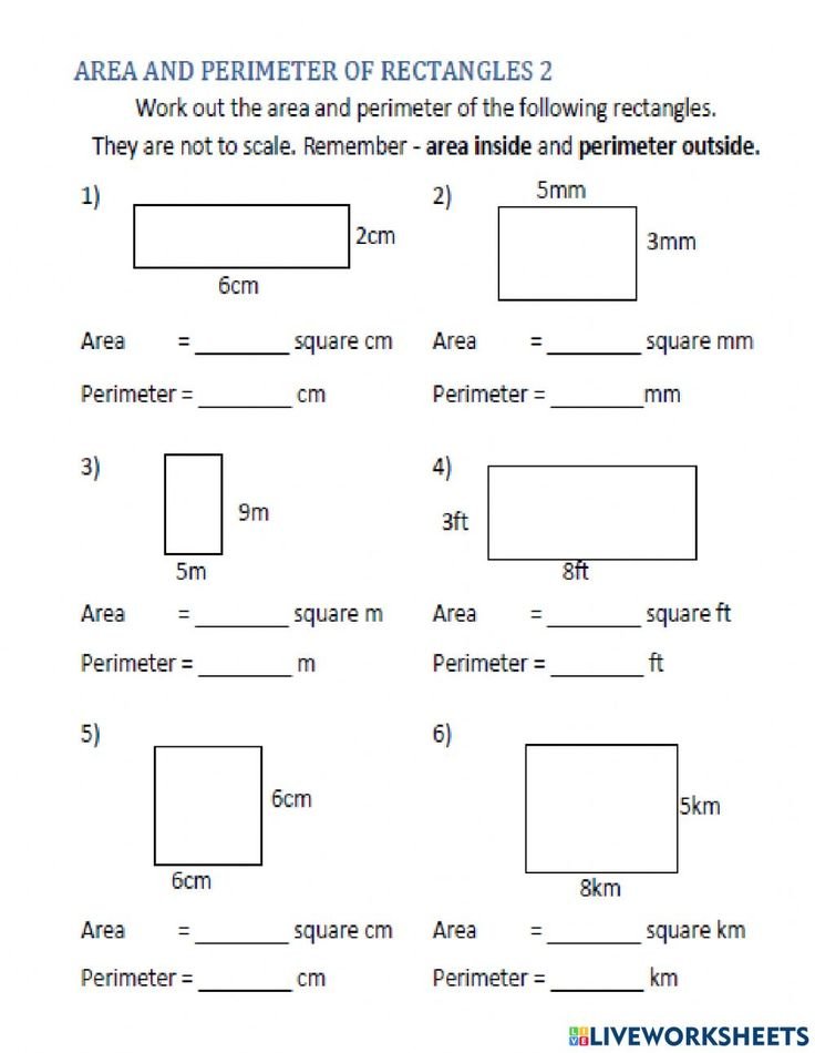 30 Area Perimeter Worksheets Class 4