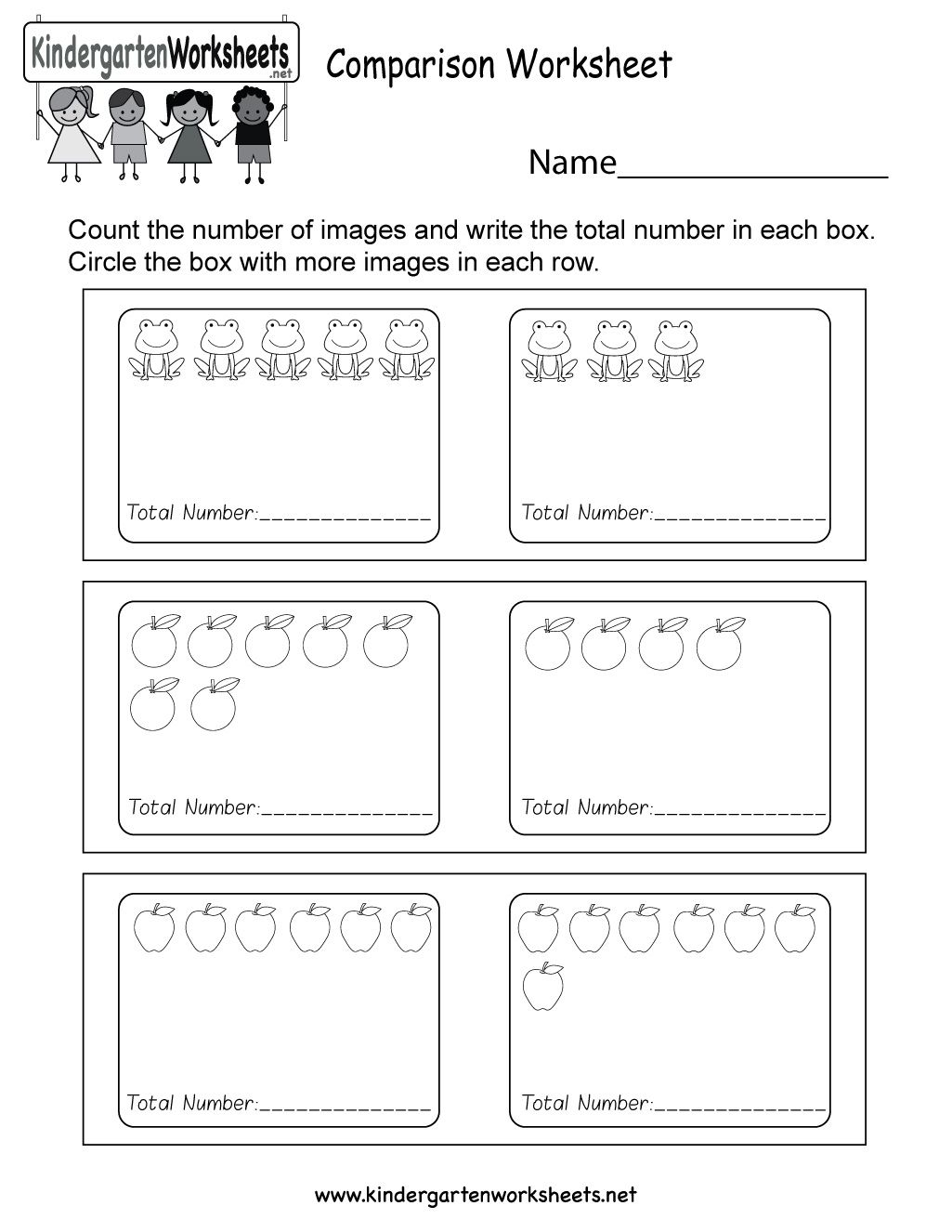 30 Comparing Numbers Kindergarten Worksheets