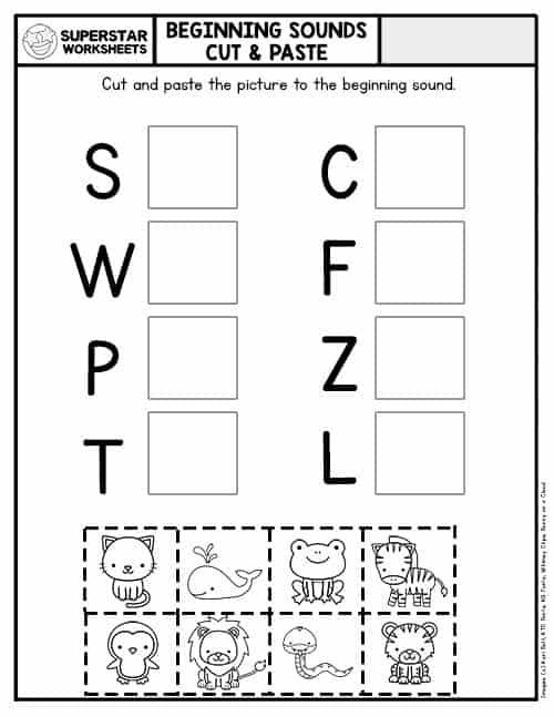 30 Cut And Paste Letter E Worksheets