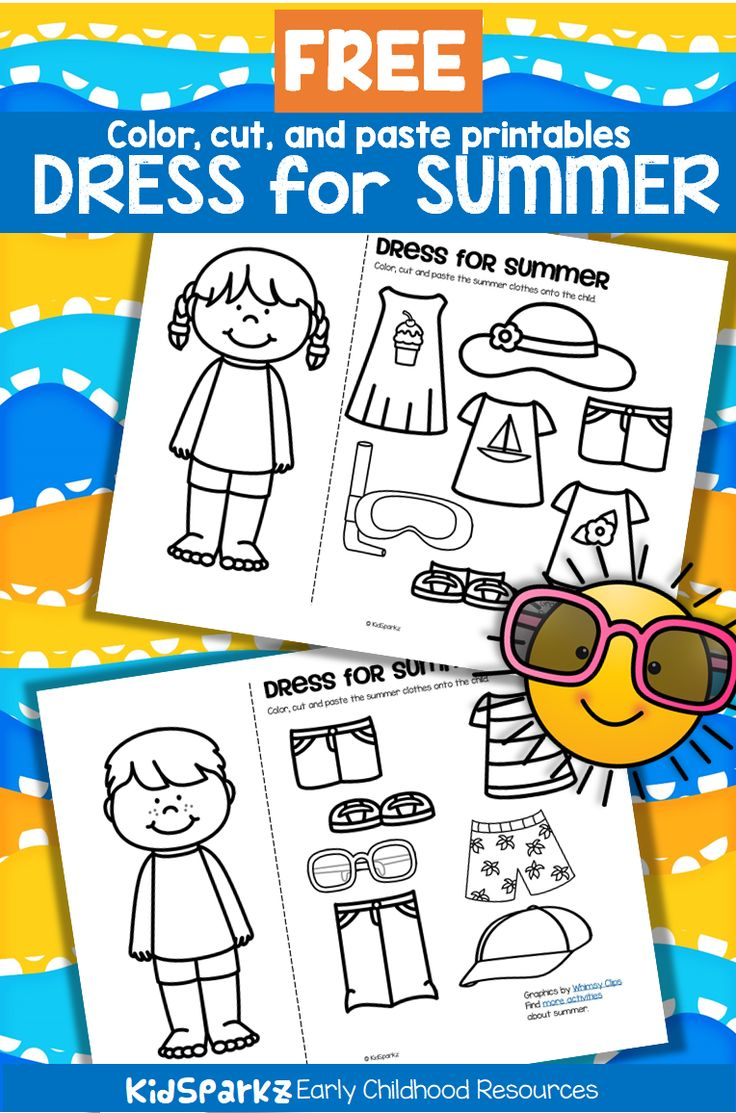 30 Cut And Paste Worksheets Summer