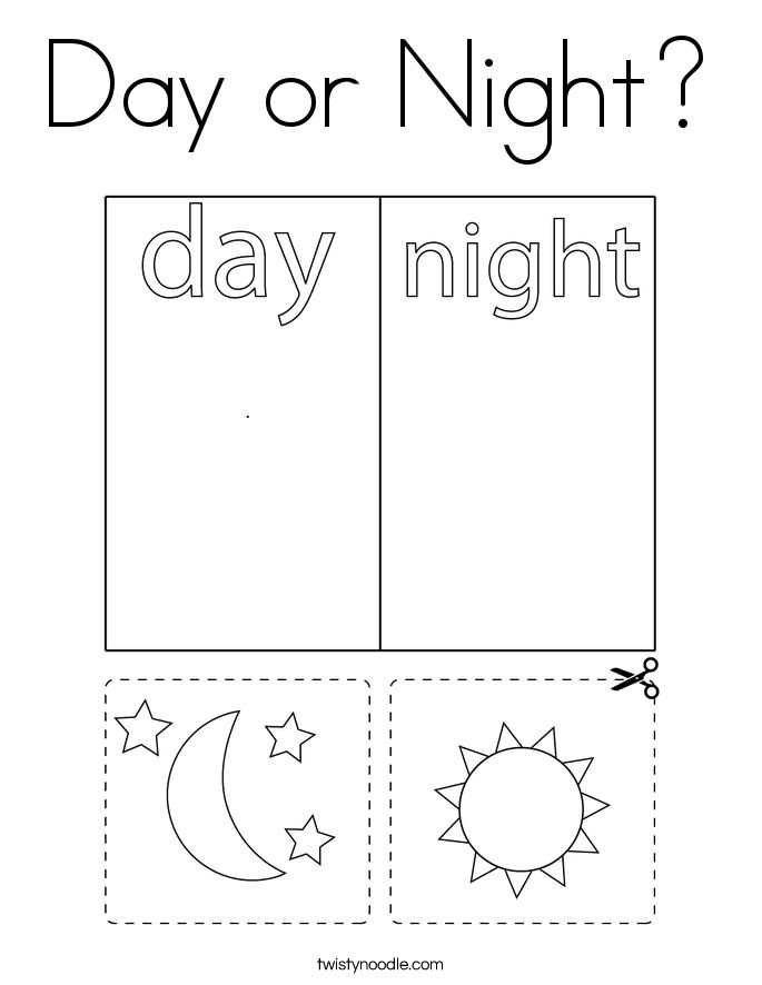 30 Day And Night Worksheets Kindergarten Free