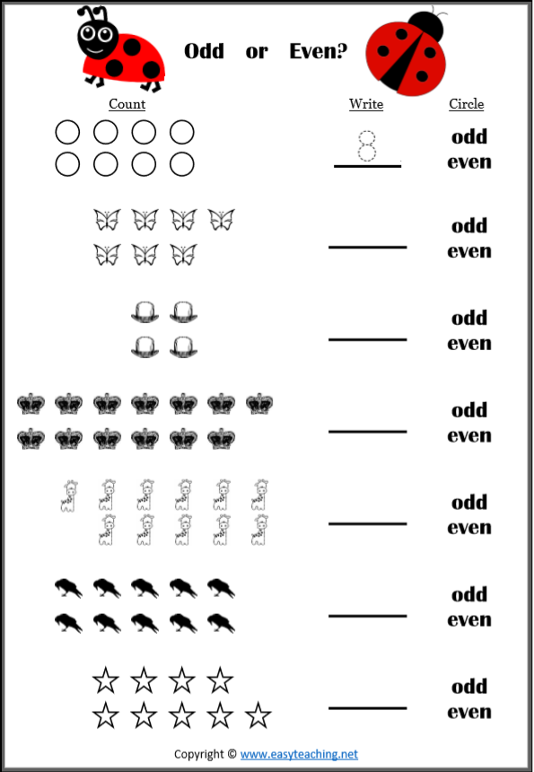 30 Even And Odd Numbers Worksheets Kindergarten