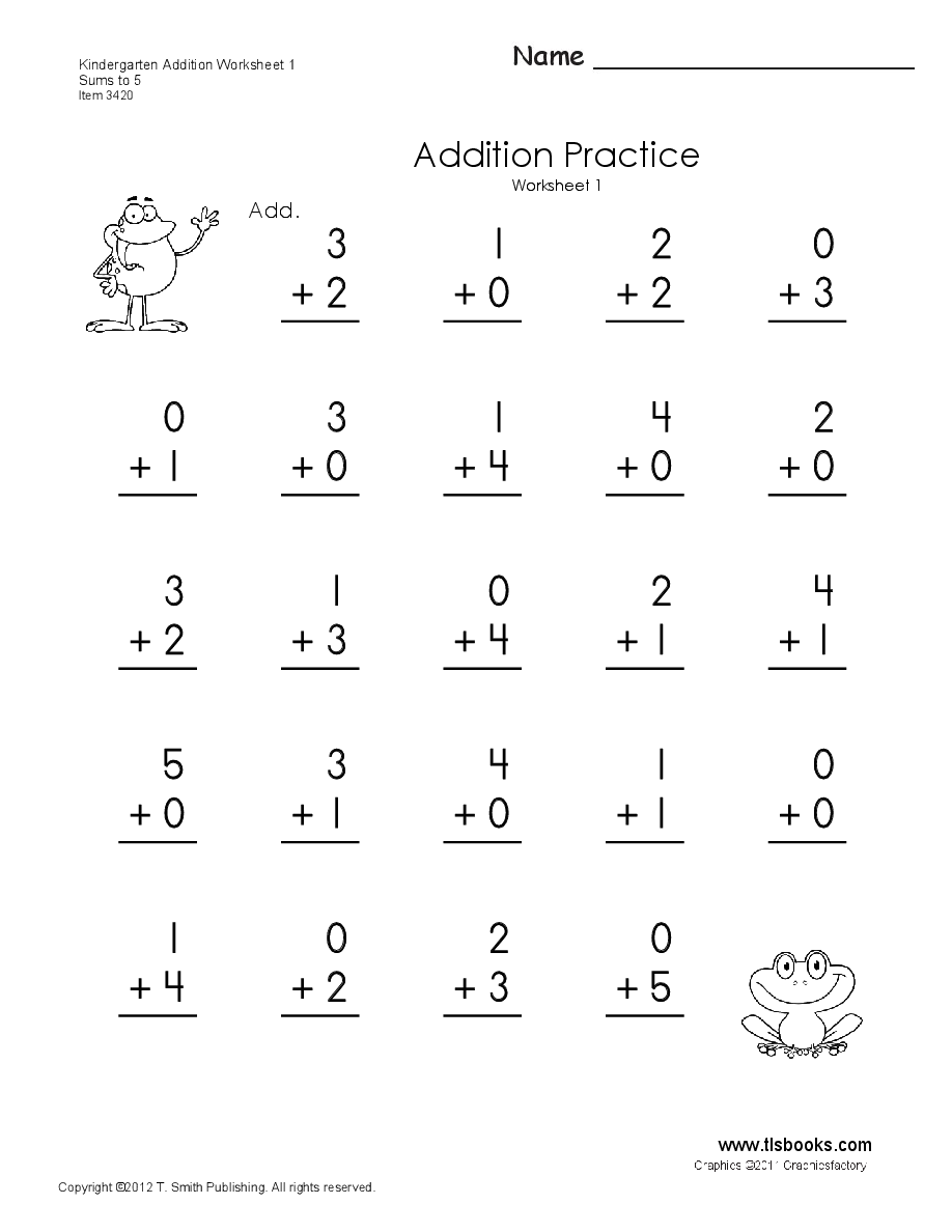 30 Free Kindergarten Addition Worksheets