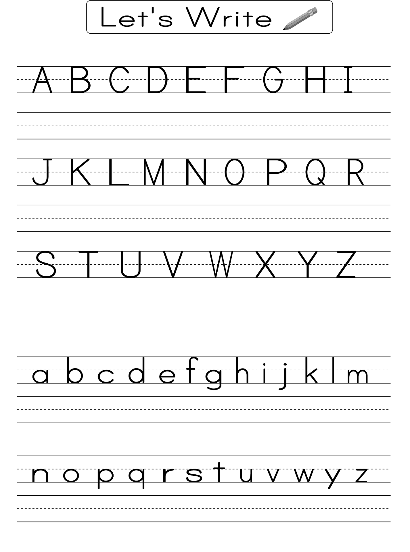 30 Free Letter Worksheets For Kindergarten