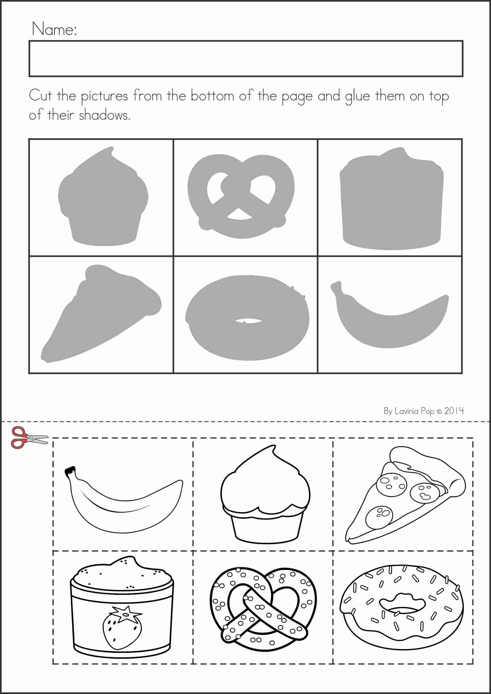 30 Fun Worksheets For Kindergarten Cut And Paste