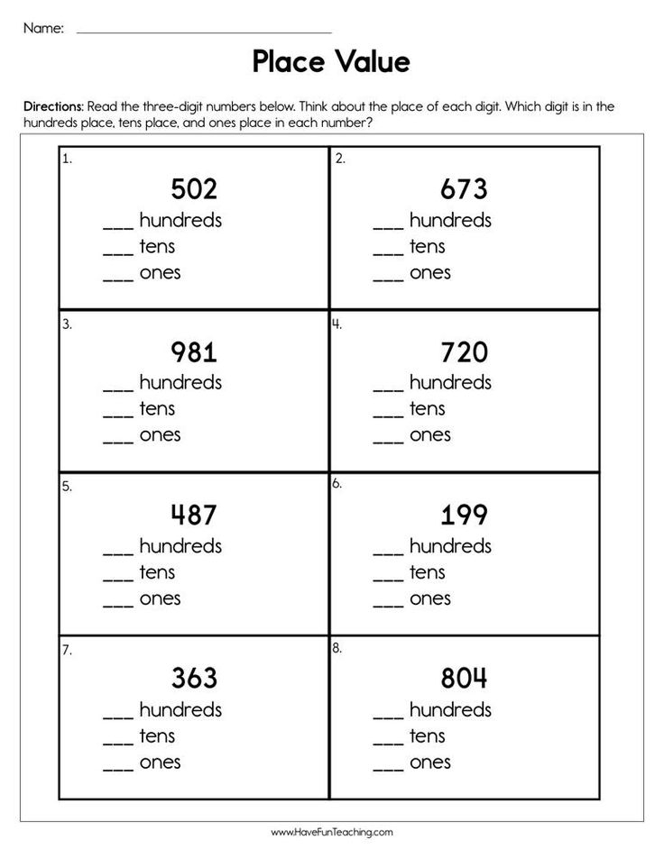 30 Grade 1 Math Worksheets Place Value