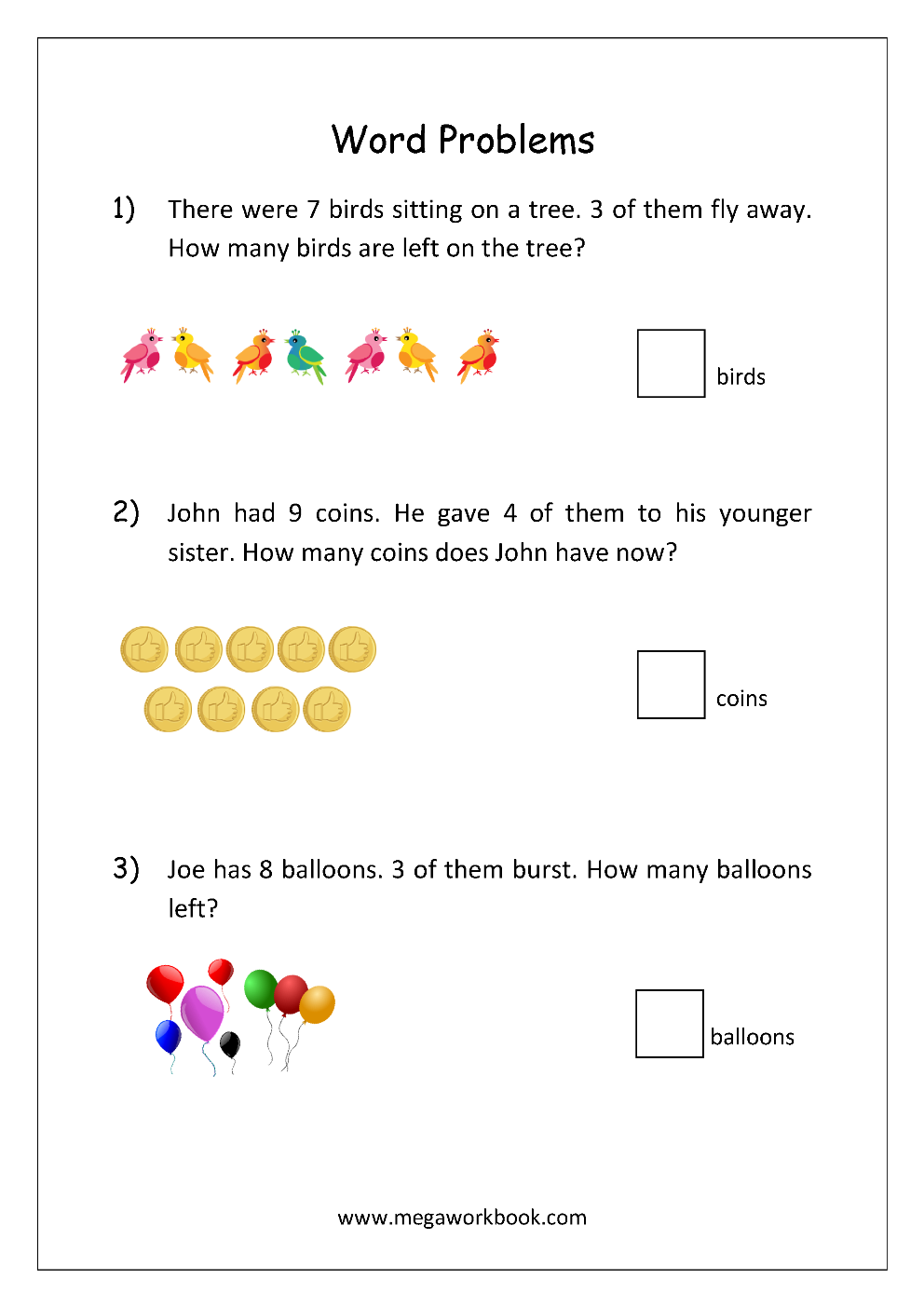 30 Kindergarten Math Worksheets Addition Word Problems