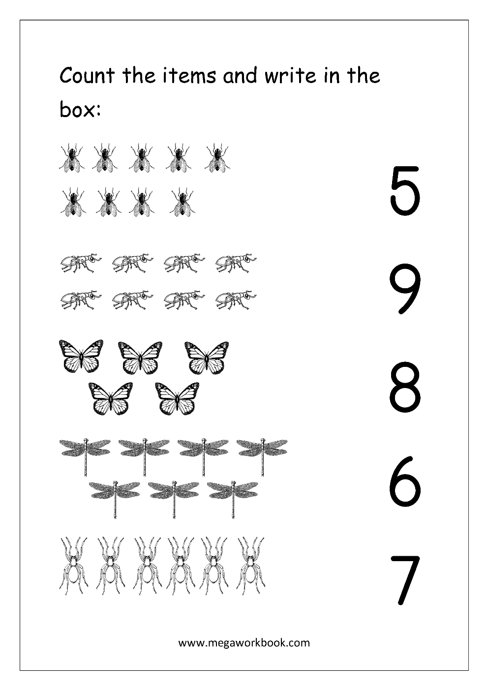 30 Matching Numbers Worksheets For Kindergarten