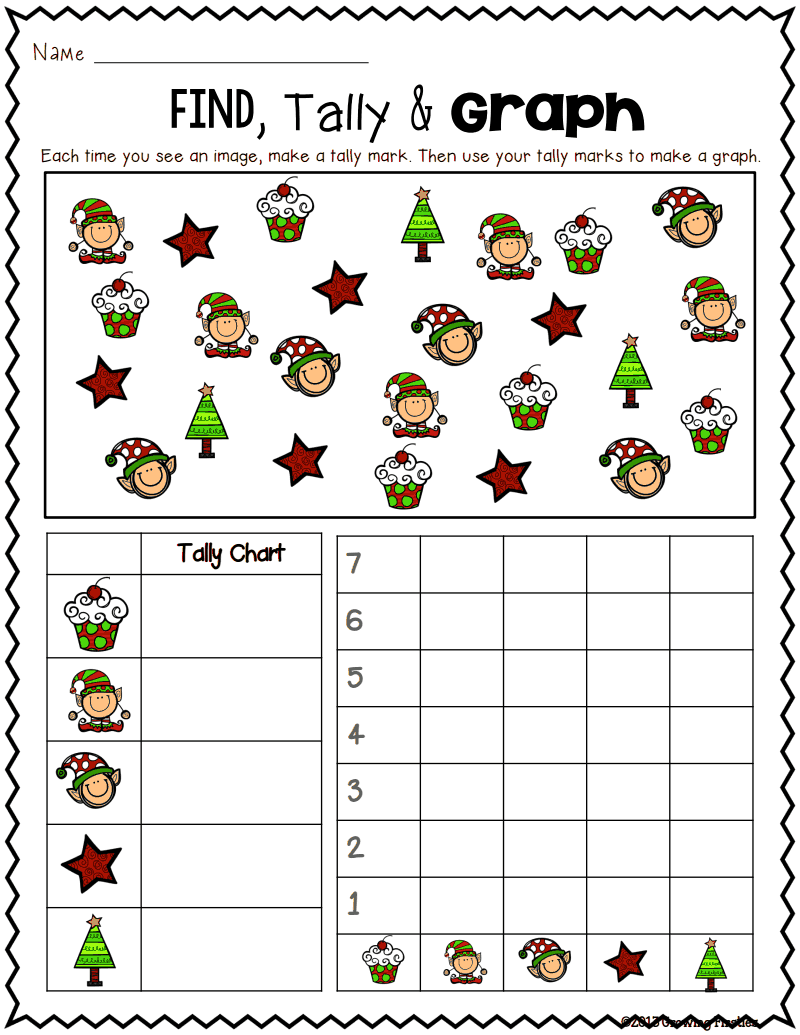 30 Math Worksheets For Grade 1 Christmas