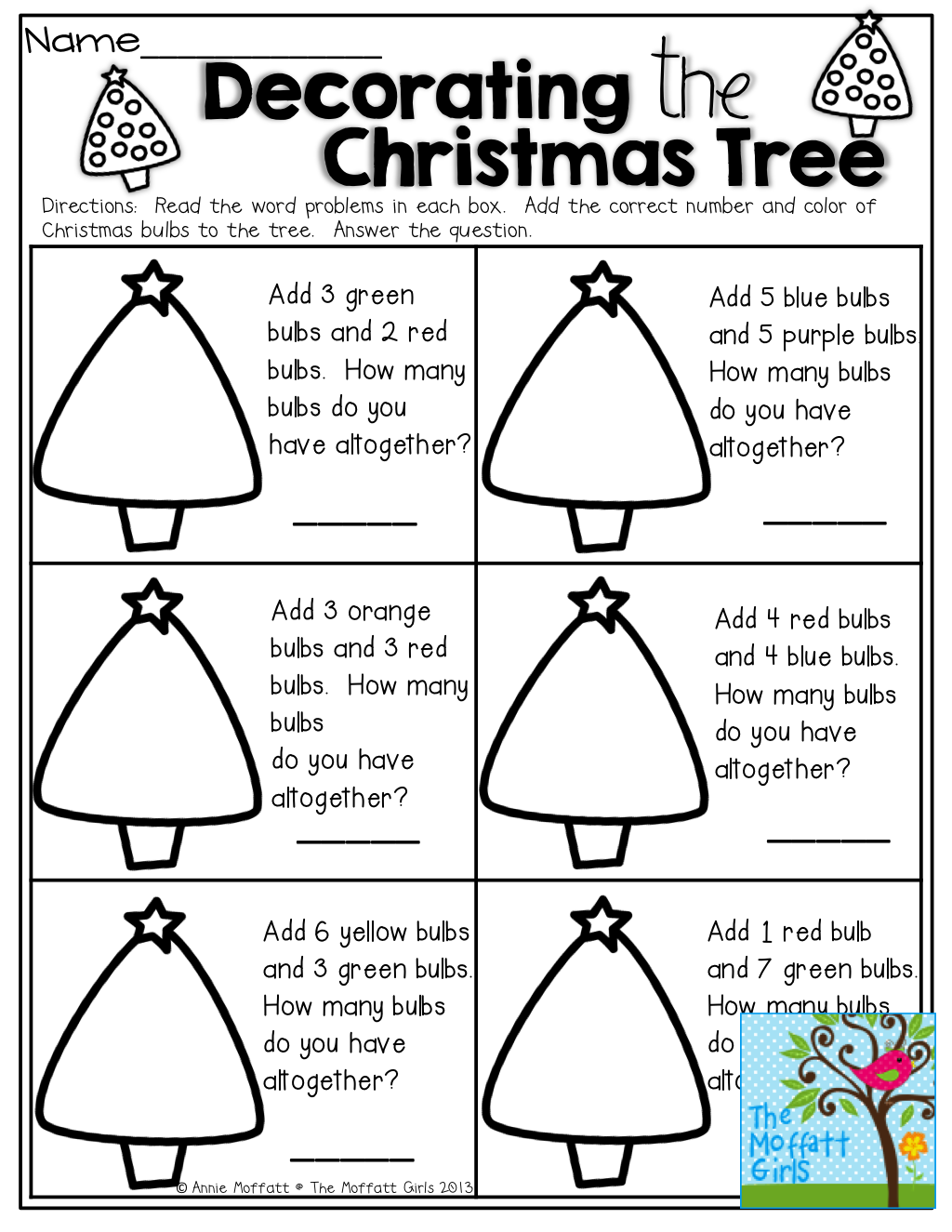 30 Math Worksheets For Grade 1 Christmas