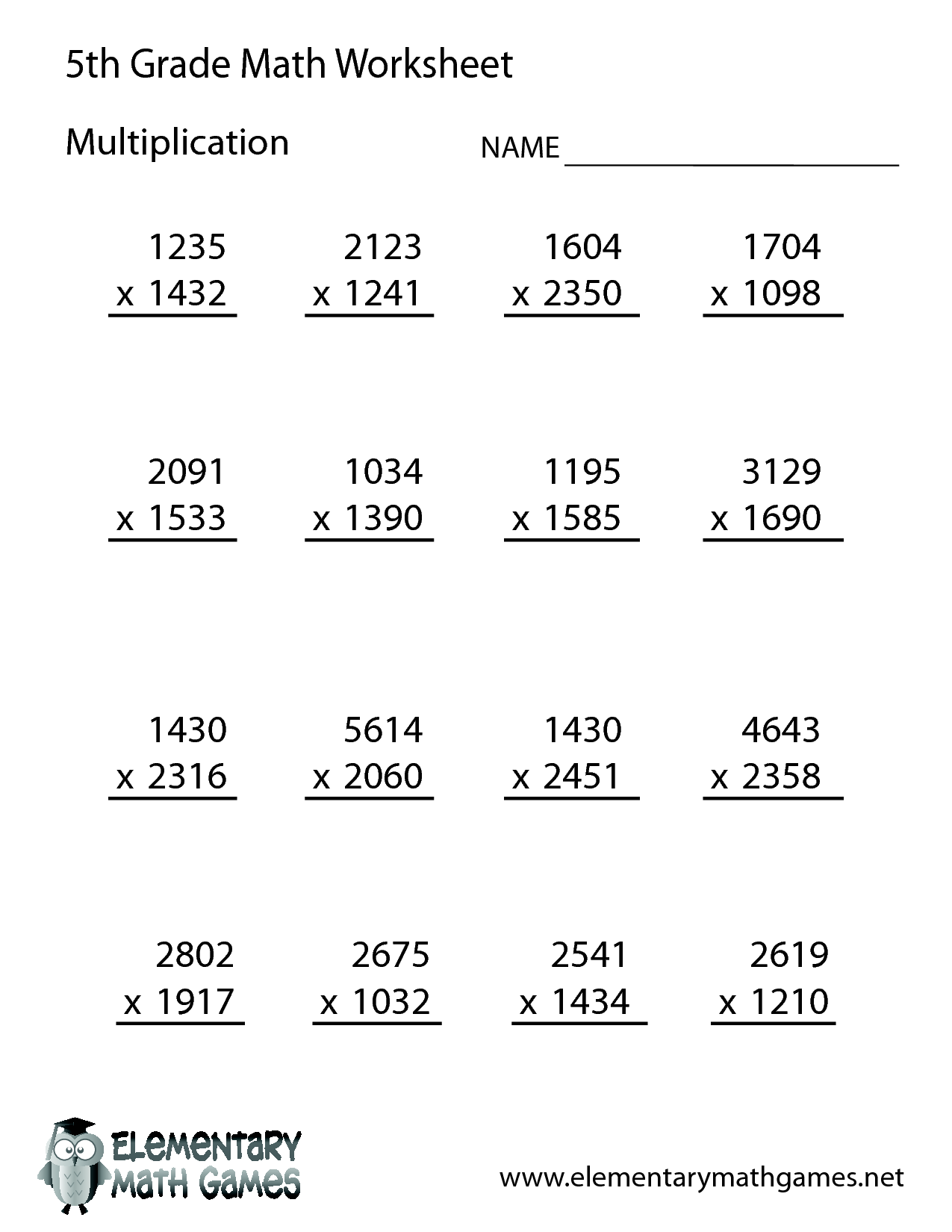 30 Math Worksheets For Year 5