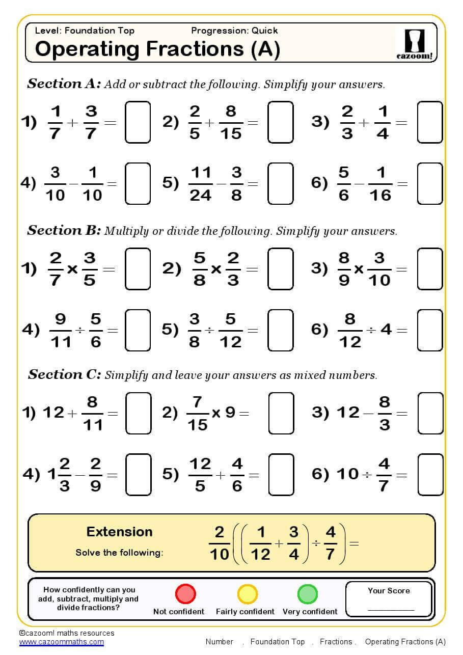 30 Math Worksheets For Year 5