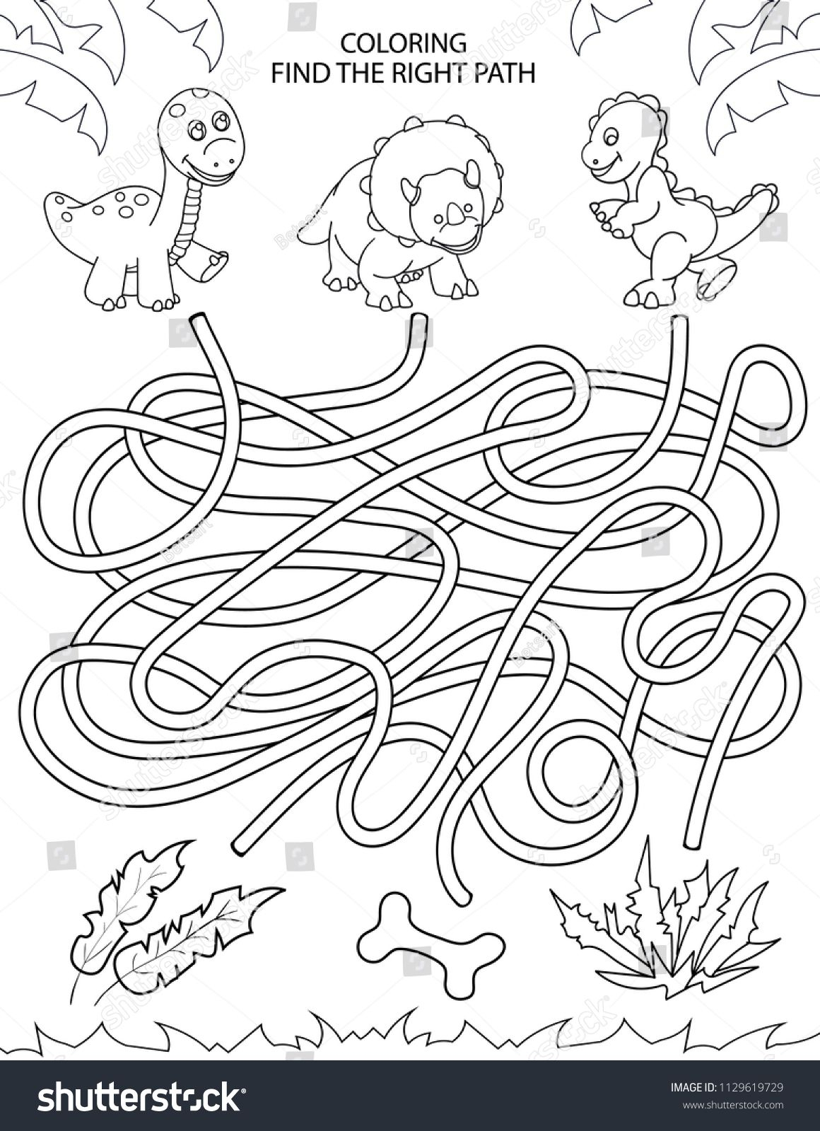 30 Maze Cartoon Worksheets For Kids Kindergarten