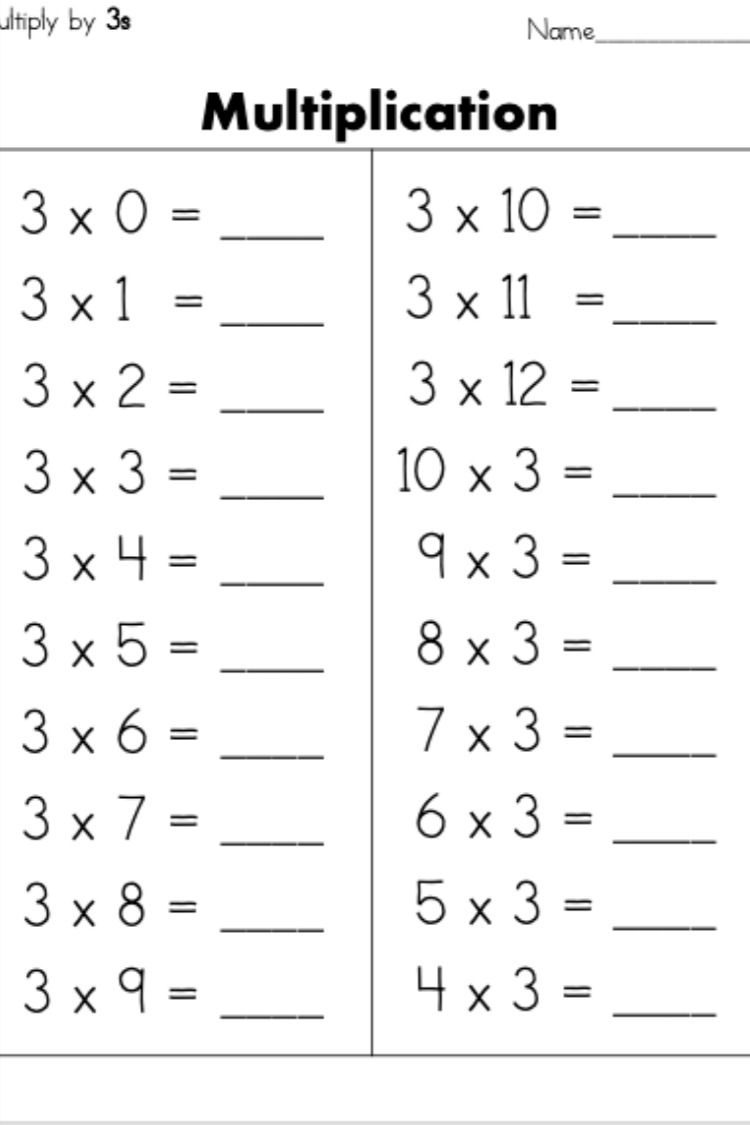 30 Multiplication Grade 1 Math Worksheets