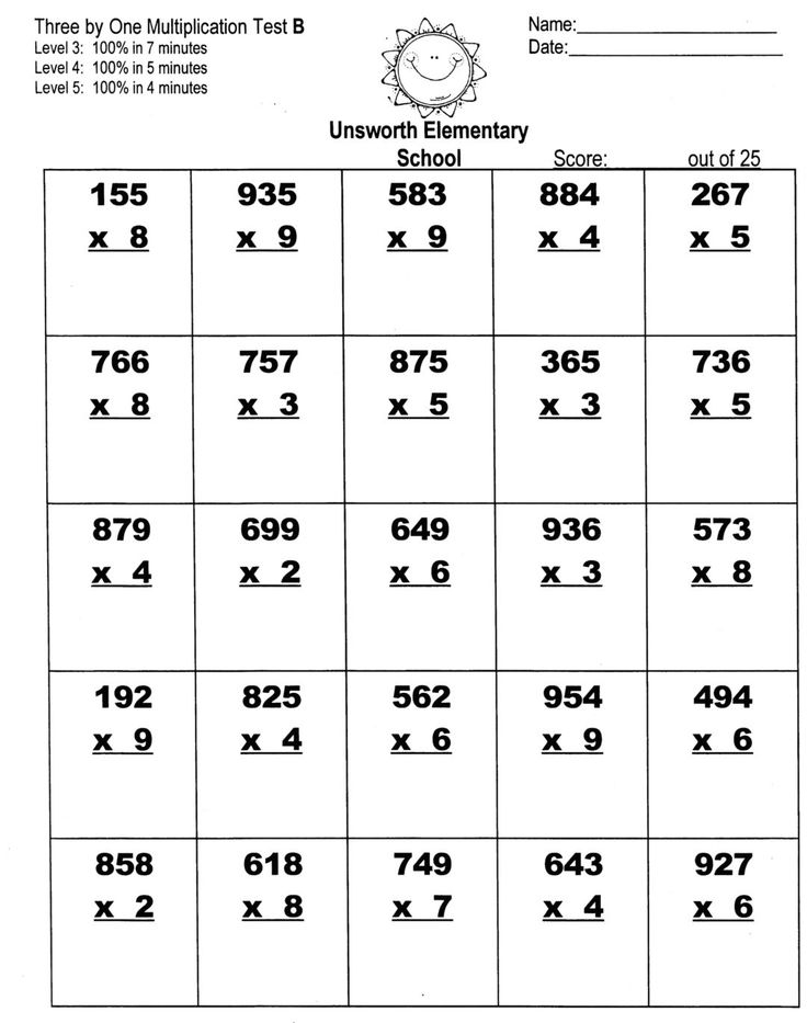 30 Multiplication Worksheets 3 Digit By 1 Digit