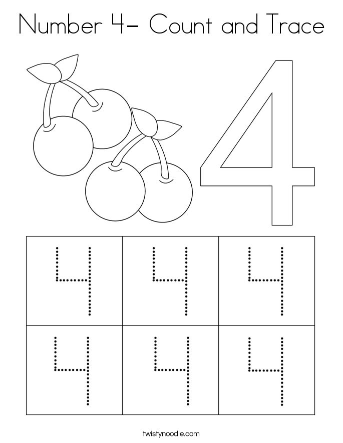 30 Number 4 Worksheets For Preschool Math