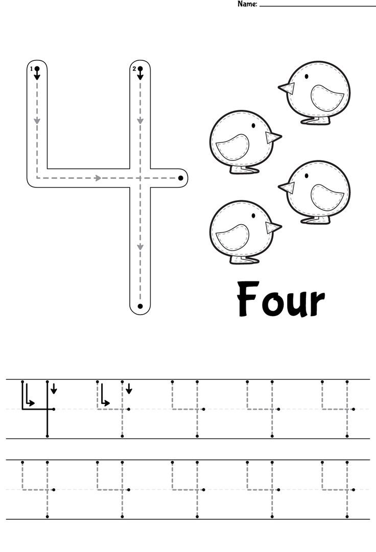 30 Number 4 Worksheets For Preschool Math