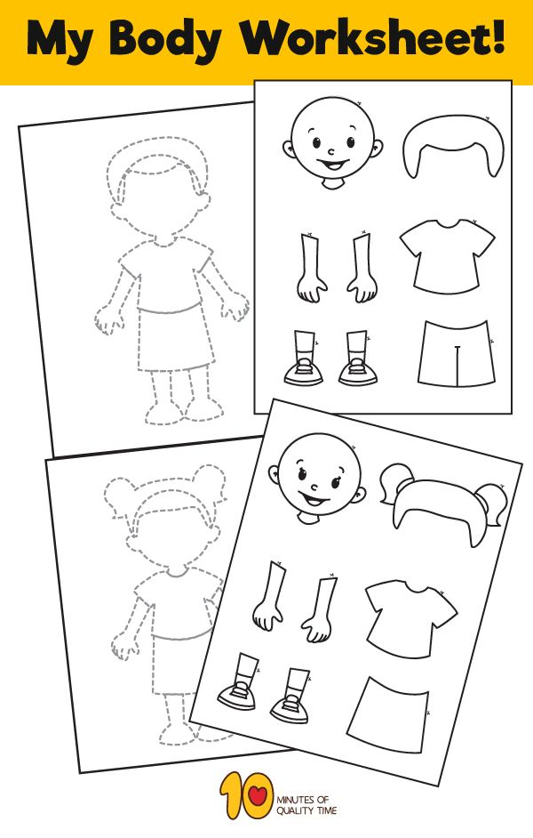 30 Parts Of Body Worksheets Kindergarten