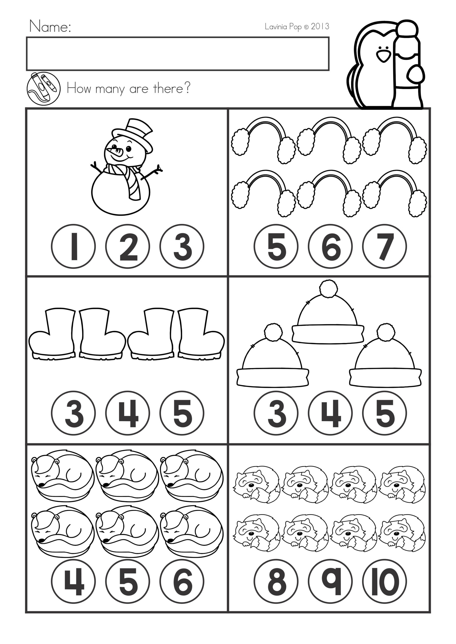 30 Preschool Counting Worksheets Kindergarten Math