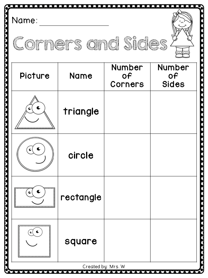 30 Preschool Math Shapes Worksheets