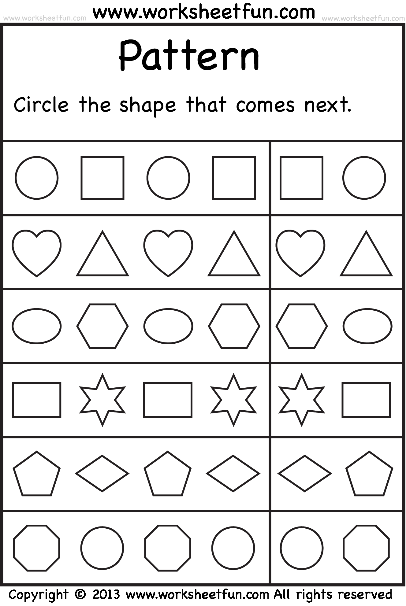 30 Preschool Math Shapes Worksheets