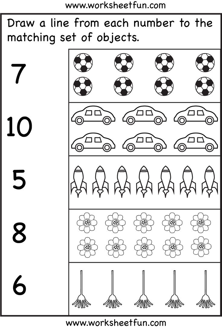 30 Preschool Math Worksheets 1-20