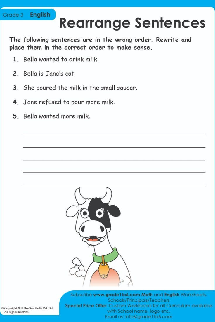 30 Rearrange Sentences Worksheets Kindergarten