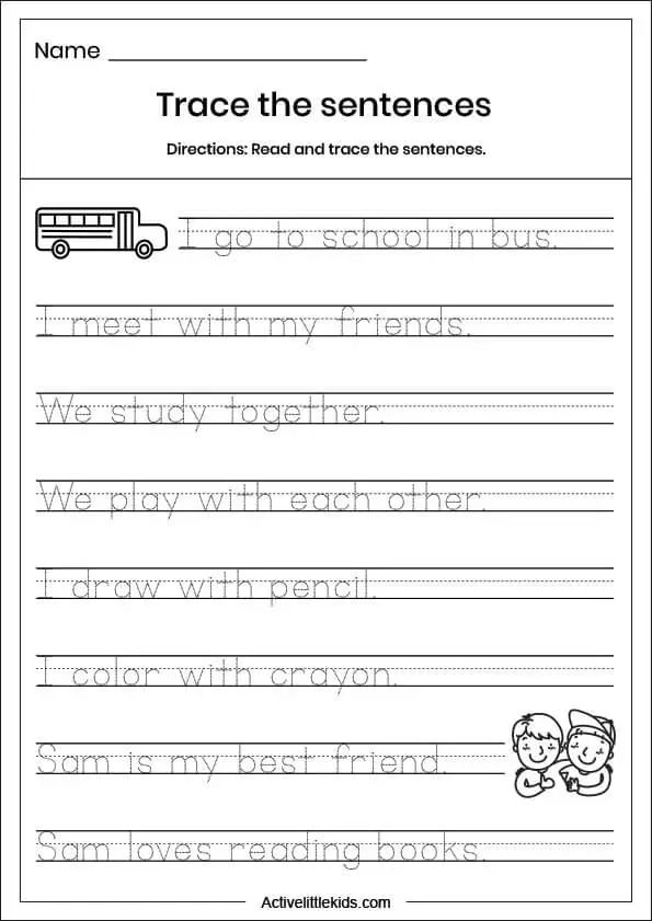 30 Rearrange Sentences Worksheets Kindergarten