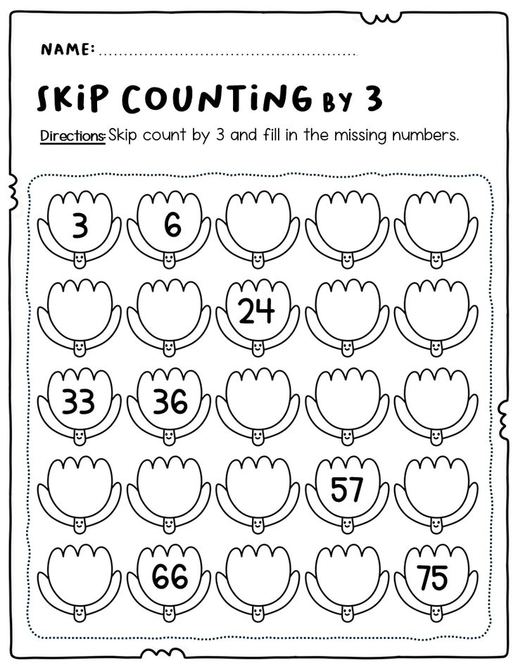 30 Skip Counting By 3 Worksheets Kindergarten