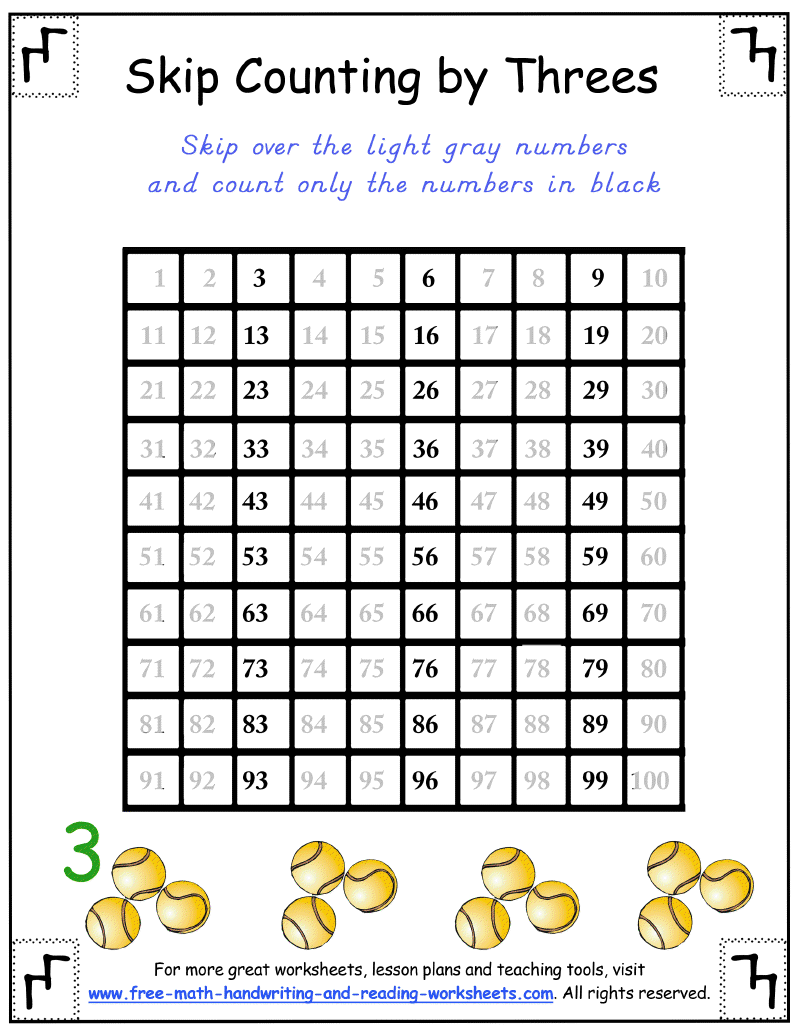 30 Skip Counting By 3 Worksheets Kindergarten