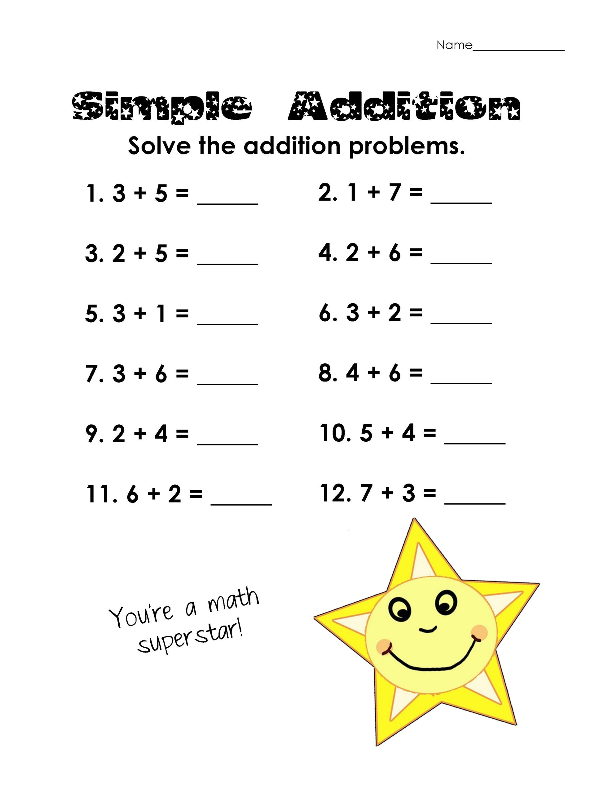 30 Worksheets For Grade 1 Maths Addition