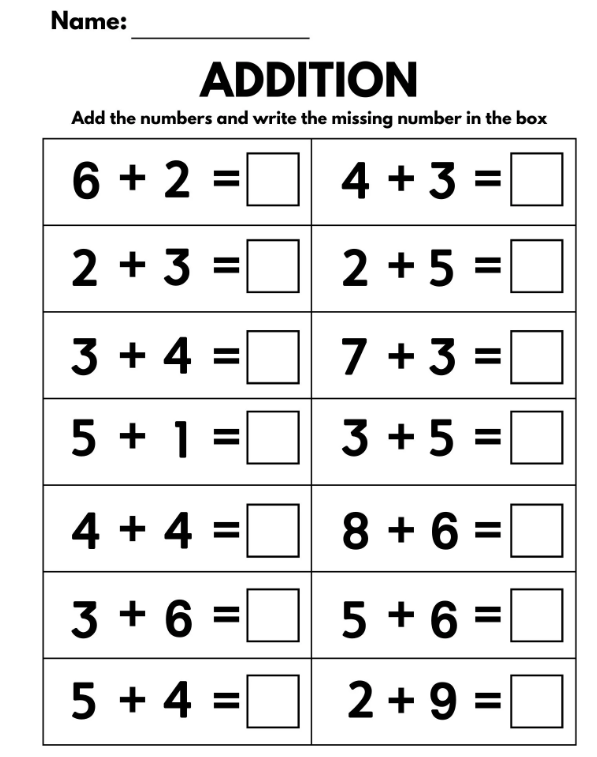 30 Worksheets For Grade 1 Maths Addition