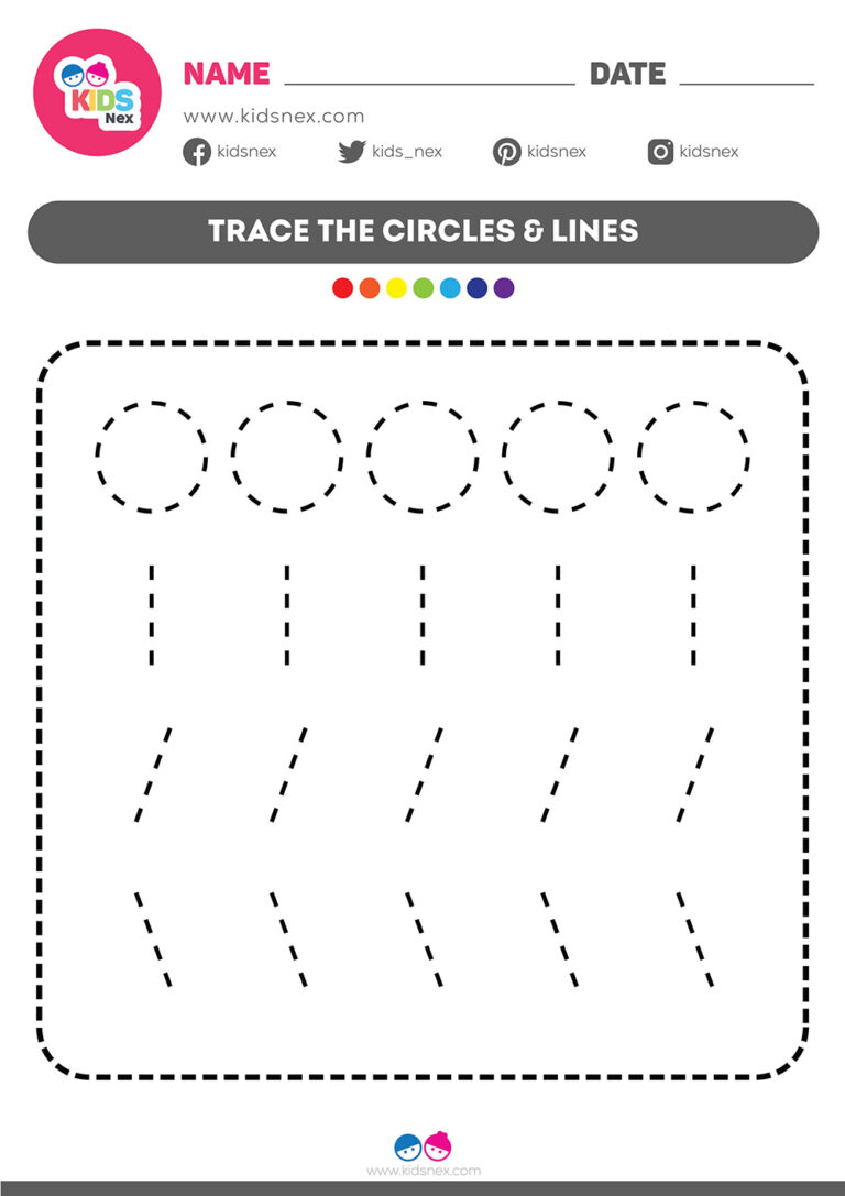 30 Worksheets For Kindergarten Line Trace