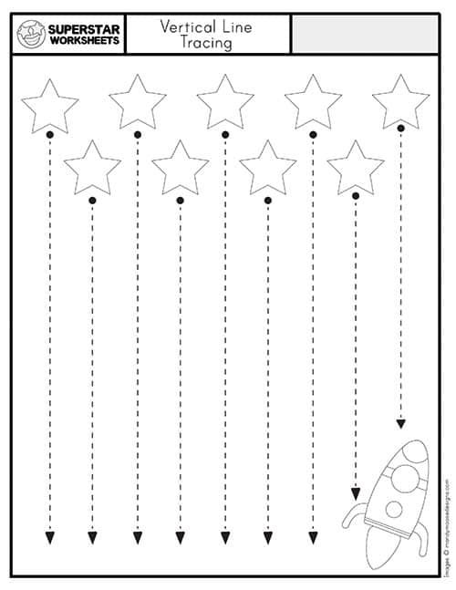 30 Worksheets For Kindergarten Line Trace