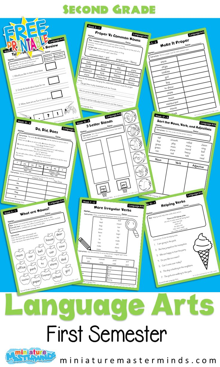 35 2Nd Grade Language Arts Worksheets Free Printable