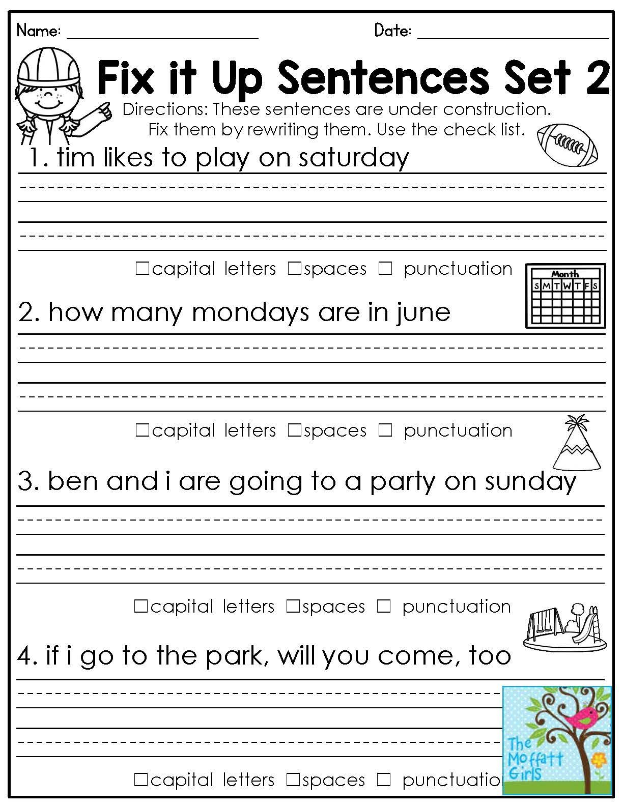 35 2Nd Grade Language Arts Worksheets Free Printable