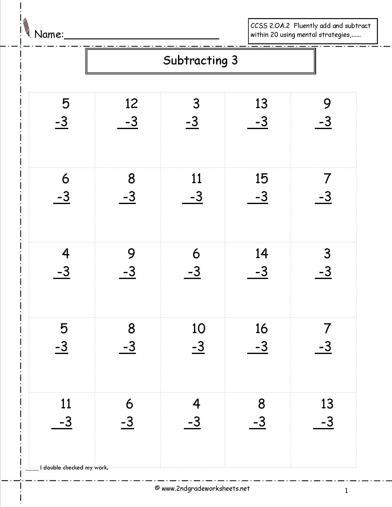 35 Addition And Subtraction Worksheets For 2Nd Grade