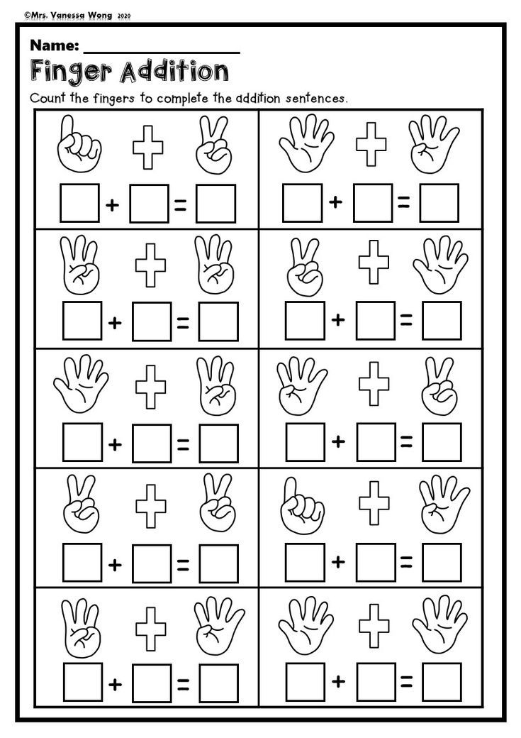 35 Addition Problem Worksheets Kindergarten