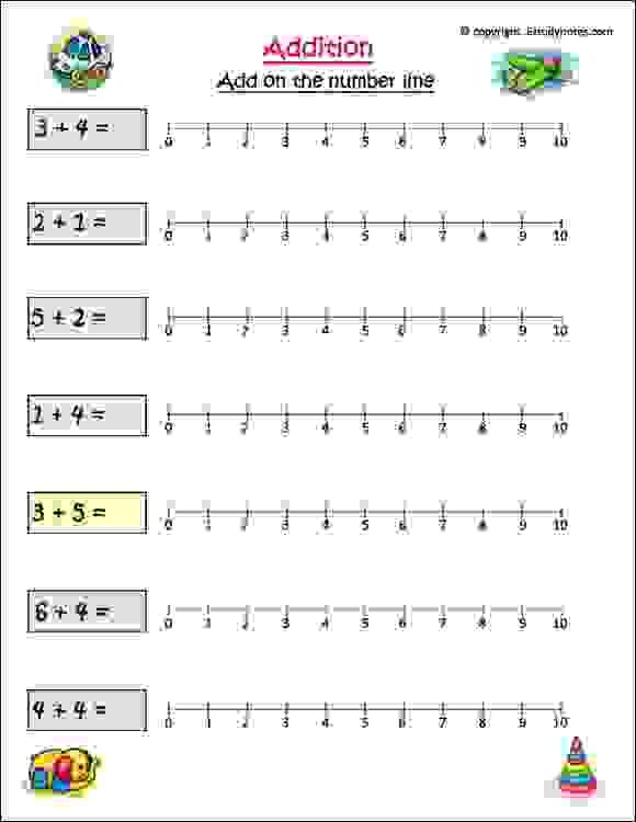 35 Addition Worksheets With Number Line