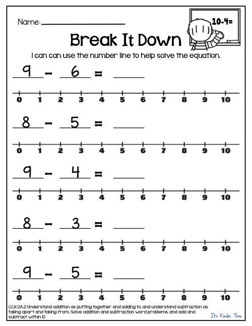 35 Addition Worksheets With Number Line