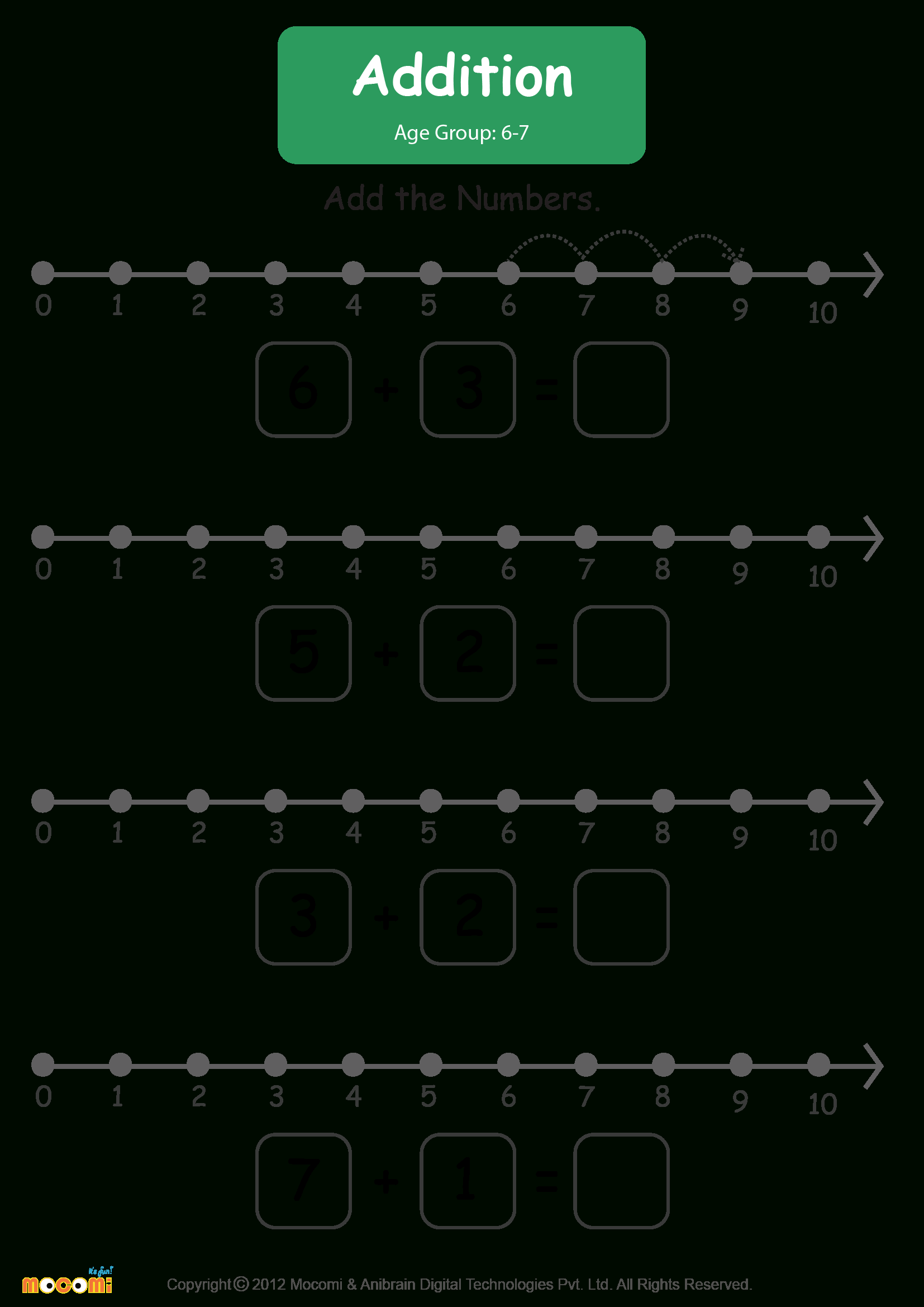 35 Addition Worksheets With Number Line