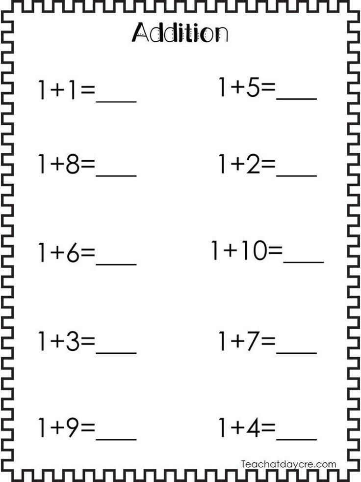 35 Addition Worksheets With Pictures 1-10