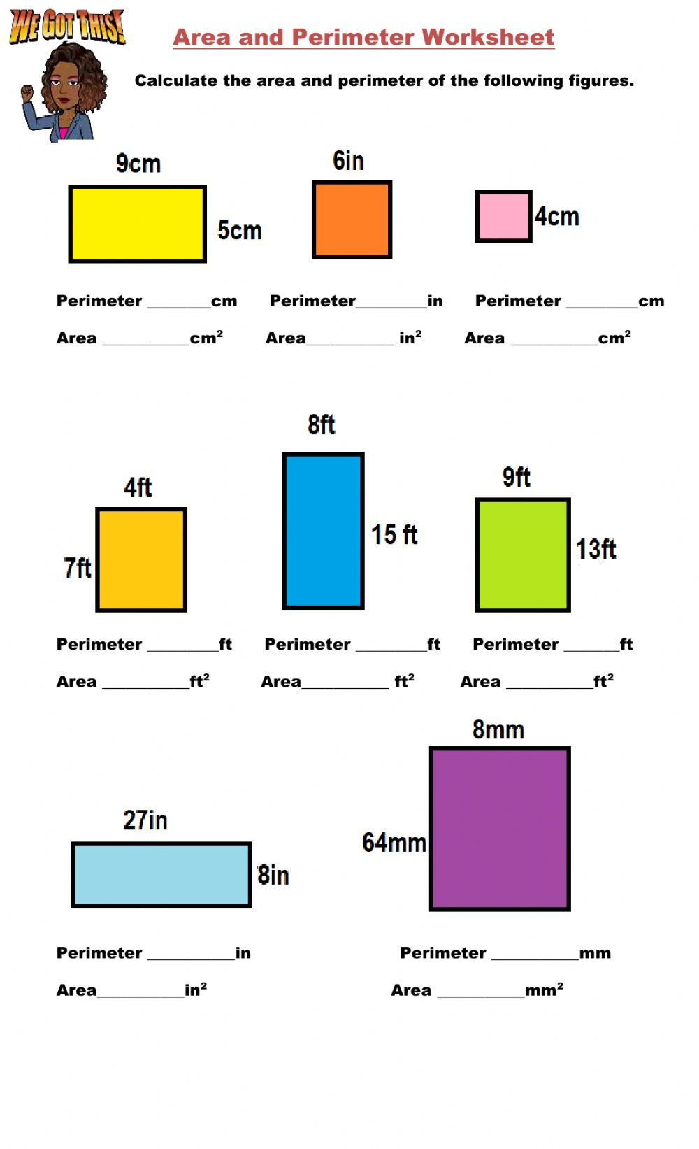 35 Area Perimeter Worksheets Class 4